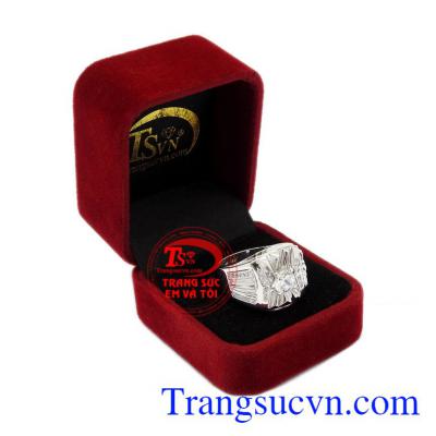 Nhẫn vàng trắng phái mạnh