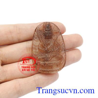 Sản phẩm thích hợp bọc vàng hoặc bạc làm mặt dây đảm bảo độ bền đẹp. Phật bản mệnh tuổi sửu-dần thạch anh tóc