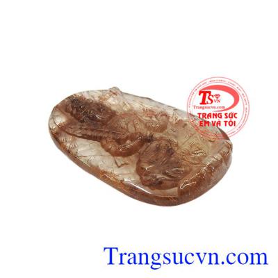 Phật bản mệnh tuổi sửu-dần thạch anh tóc được chạm khắc từ thạch anh tóc thiên nhiên hợp mệnh.