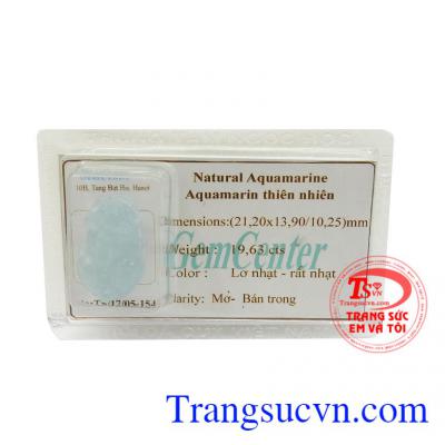Tỳ hưu Aquamarine mệnh Thủy, mặt tỳ hưu aquamarine phong thủy cho người mệnh Thủy