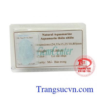Tỳ hưu aquamarine nữ trang là sản phẩm được điêu khắc từ đá aquamarin thiên nhiên