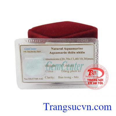 Tỳ hưu Aquamarine phớt trắng 