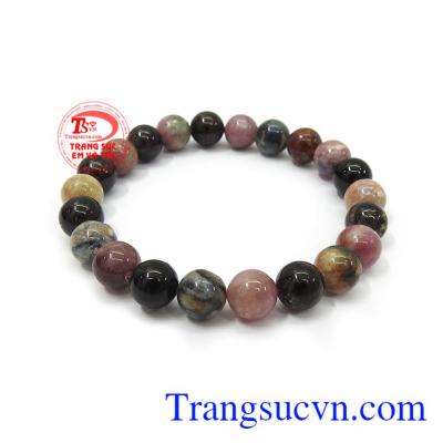 Vòng tay turamaline màu sắc đẹp, chất lượng cao, đeo hợp nhiều lứa tuổi và phong cách thời trang khác nhau