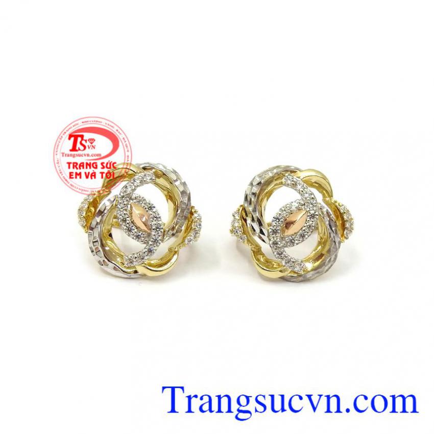 Hoa tai nữ vàng xinh xắn 18k