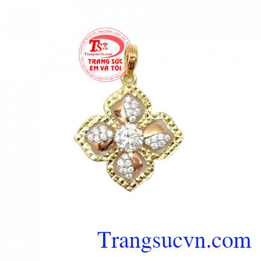 Mặt dây hoa vàng nữ đẹp