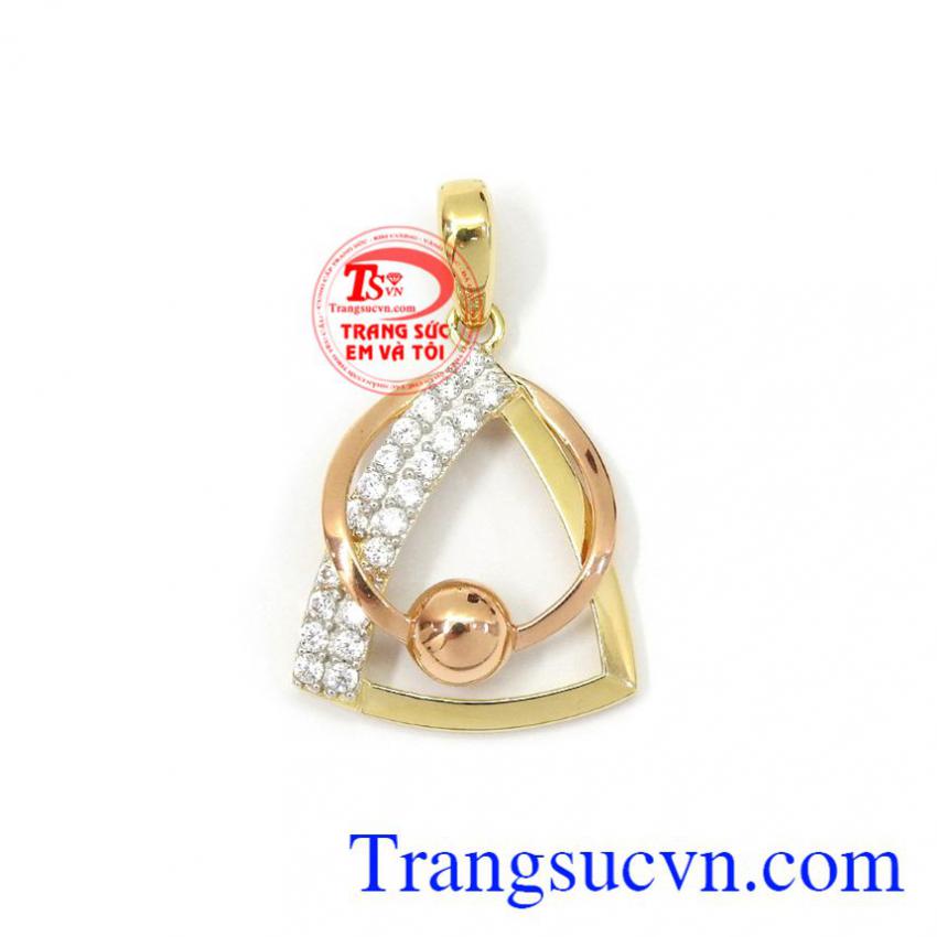 Mặt dây vàng tây quý phái 18k