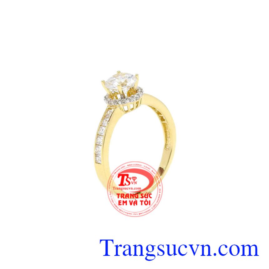 Nhẫn nữ vàng yêu thương sản phẩm được thiết kế đẹp, thanh lịch từ công nghệ 3D sắc nét.