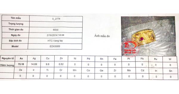 Kiểm định vàng bằng máy huỳnh quang tia X