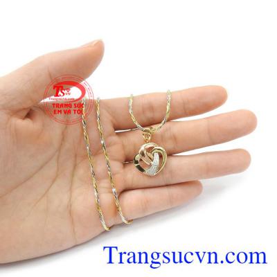 Bộ dây chuyền nữ trái tim tình yêu tinh tế thời trang, phù hợp phong cách phái đẹp