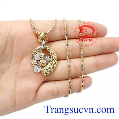 Sản phẩm thích hợp làm quà tặng cho người thân hoặc bạn bè,Bộ dây vàng nữ đẹp 18k