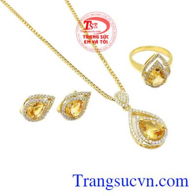 Bộ trang sức Citrine sang trọng