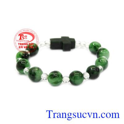 Chuỗi tay mân côi cẩm thạch đẹp được kết hợp từ cẩm thạch thiên nhiên dạng hạt tròn.