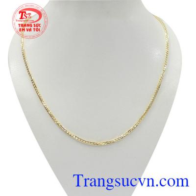 Dây chuyền nam vàng tây phong độ vàng 18k nhập khẩu nguyên chiếc từ Italy kiểu dáng đẹp, thiết kế tinh xảo, độc đáo