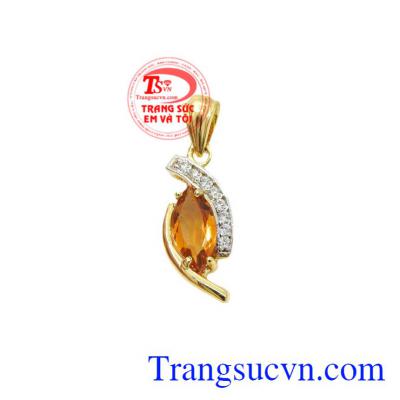 Mặt dây nữ Citrine chất lượng