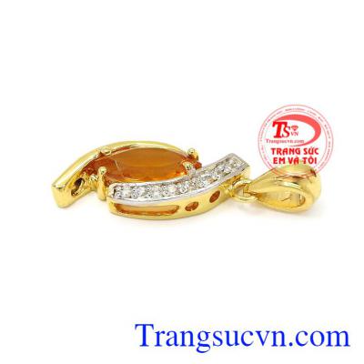 Mặt dây nữ Citrine chất lượng hợp thời trang.