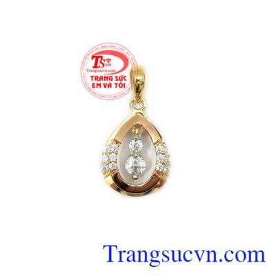 Mặt dây nữ giọt nước 18k