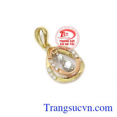 Mặt dây nữ giọt nước 18k, bảo hành 12 tháng, giao hàng nhanh khắp toàn quốc,Mặt dây nữ giọt nước 18k