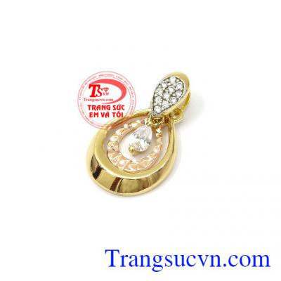 Mặt dây nữ thanh lịch 18k là sản phẩm mặt dây chuyền được nhiều bạn nữ ưa thích,Mặt dây nữ thanh lịch 18k