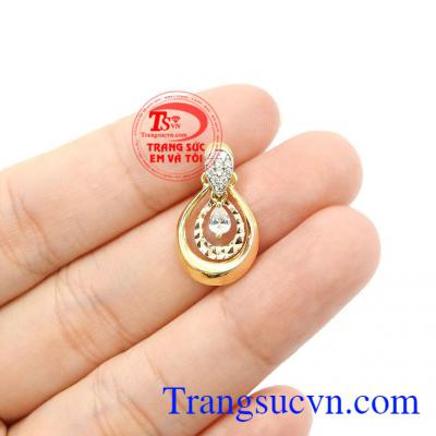 Mặt dây nữ thanh lịch 18k bảo hành 6 tháng, giao hàng nhanh trên toàn quốc,Mặt dây nữ thanh lịch 18k