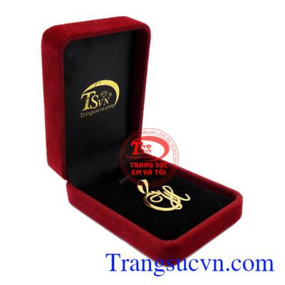 Mặt dây vàng chữ CH 