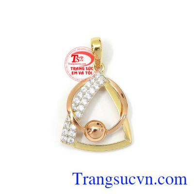 Mặt dây vàng tây quý phái 18k