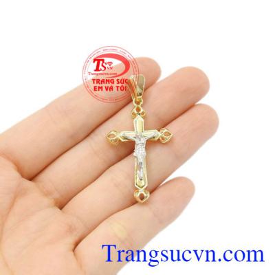 Mặt thánh giá vàng Jesus 