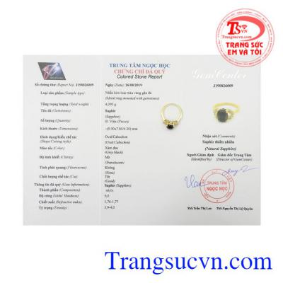 Nhẫn nữ đá Sapphire đẹp