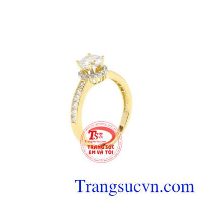 Nhẫn nữ vàng yêu thương sản phẩm được thiết kế đẹp, thanh lịch từ công nghệ 3D sắc nét.