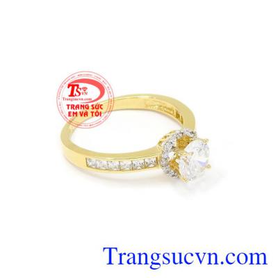 Nhẫn nữ vàng yêu thương hợp thời trang.