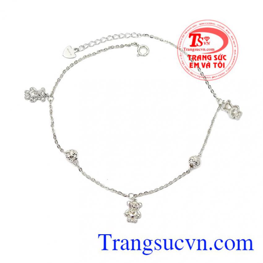 Lắc chân vàng trắng đáng yêu