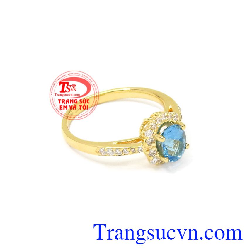 Nhẫn nữ vàng Topaz đẹp giao hàng trên toàn quốc.