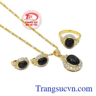 Bộ trang sức vàng Sapphire