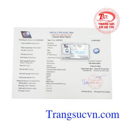 Đá Iolite ép vỉ chất lượng thiên nhiên.