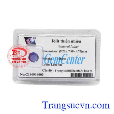 Đá Iolite ép vỉ chất lượng màu lam đẹp, có thể gắn làm mặt nhẫn, mặt dây chuyền. 