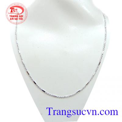 Dây chuyền Italy vàng trắng 18k
