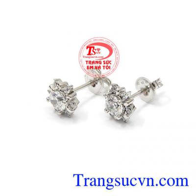 Hoa tai bông hoa vàng trắng