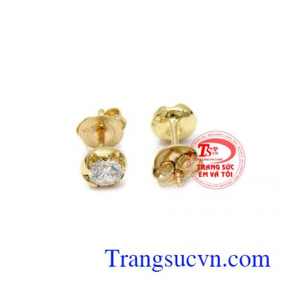 Hoa tai đính đá xinh xắn 10k chất lượng uy tín, giao hàng nhanh trên toàn quốc