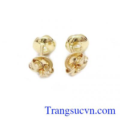 Hoa tai đính đá xinh xắn