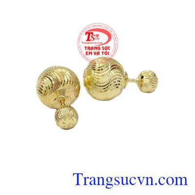 Hoa tai vàng tây dành cho nữ kiểu tinh tế, đeo hoa tai hợp thời trang, (Bông tai)