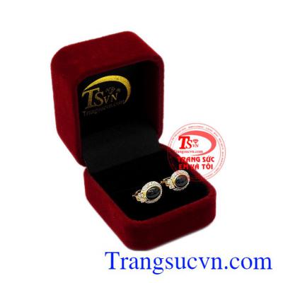 Hoa tai nữ vàng Sapphire 14k chất lượng.