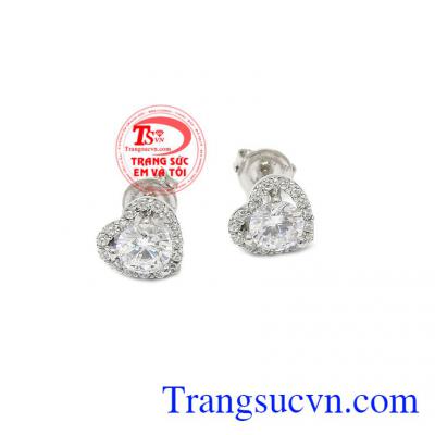 Hoa tai trái tim đẹp mang đến vẻ đẹp sang trọng, thời trang cho người đeo