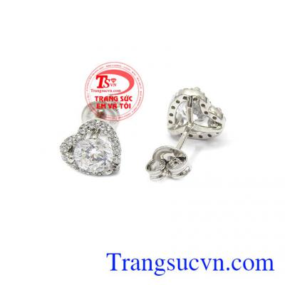 Hoa tai trái tim đẹp vàng 10k, chất lượng uy tín, giao hàng nhanh trên toàn quốc