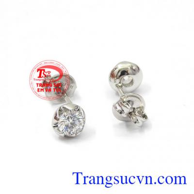 Hoa tai vàng trắng cá tính chất lượn uy tín, sản phẩm cao cấp, bảo hành 6 tháng, giao hàng nhanh trên toàn quốc