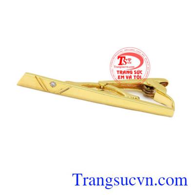 Kẹp caravat thanh lịch vàng 14k