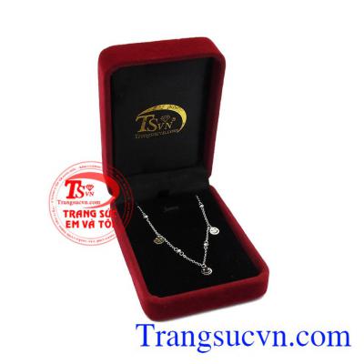 Sản phẩm bảo hành uy tín, giao hàng toàn quốc. Lắc chân vàng trắng hạnh phúc.