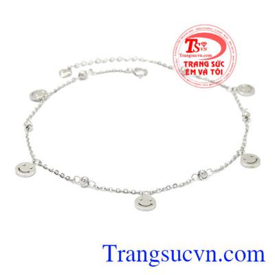 Lắc chân vàng trắng hạnh phúc mang đến niềm vui và xua tan đi những buồn phiền trong cuộc sống.