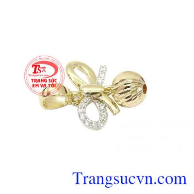 Mặt dây nữ đẹp xinh xắn vàng 10k, bảo hành 6 tháng, chất lượng uy tín, giao hàng nhanh trên toàn quốc