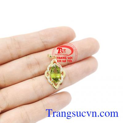 Mặt dây peridot sang trọng bảo hành uy tín, giao hàng toàn quốc,Mặt dây peridot sang trọng