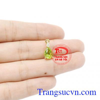 Mặt dây peridot thiên nhiên được bảo hành uy tín, giao hàng toàn quốc,Mặt dây peridot thiên nhiên
