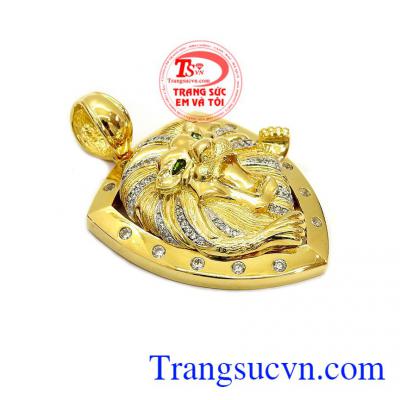 Sản phẩm thiết kế 3D sắc nét thể hiện sự mạnh mẽ, uy lực của chúa sơn lâm,Mặt dây sư tử dũng mãnh